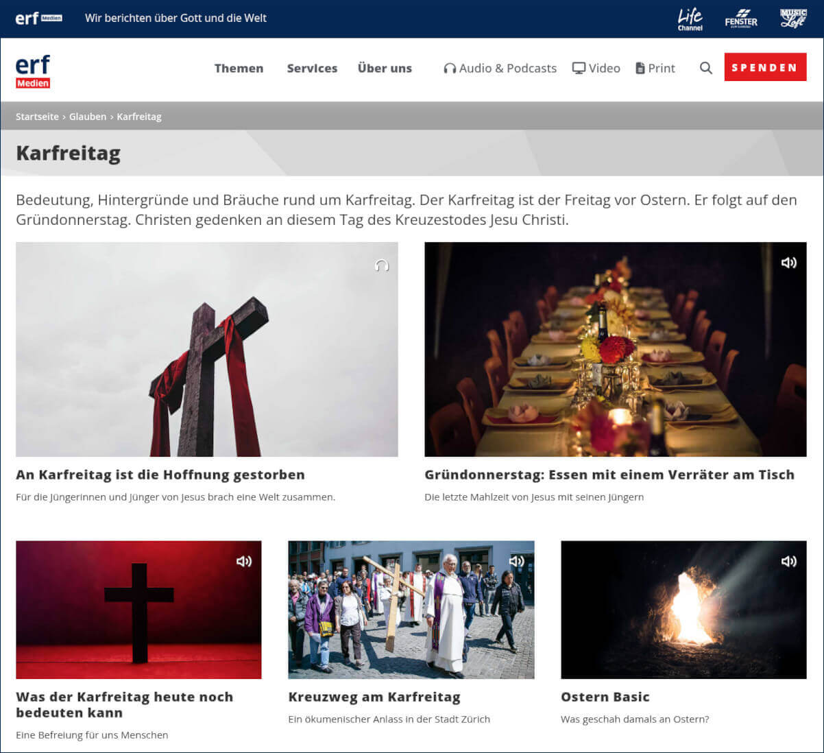 Radiobeiträge Podcast zum Thema Karfreitag Bedeutung auf ERF-Medien.ch Radiobeiträge Podcast zum Thema Karfreitag Bedeutung auf ERF-Medien.ch